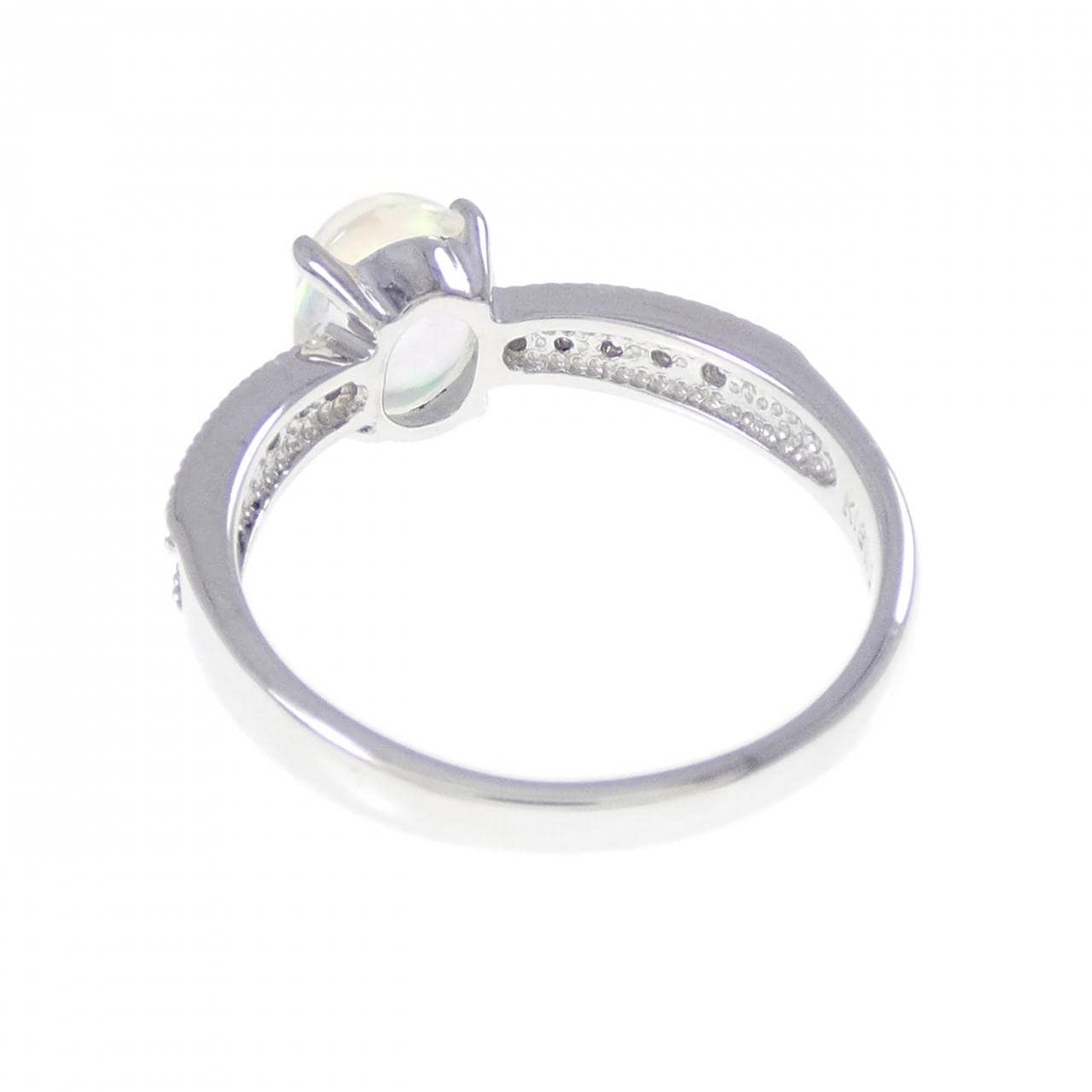 K18WG オパール リング 0.87CT