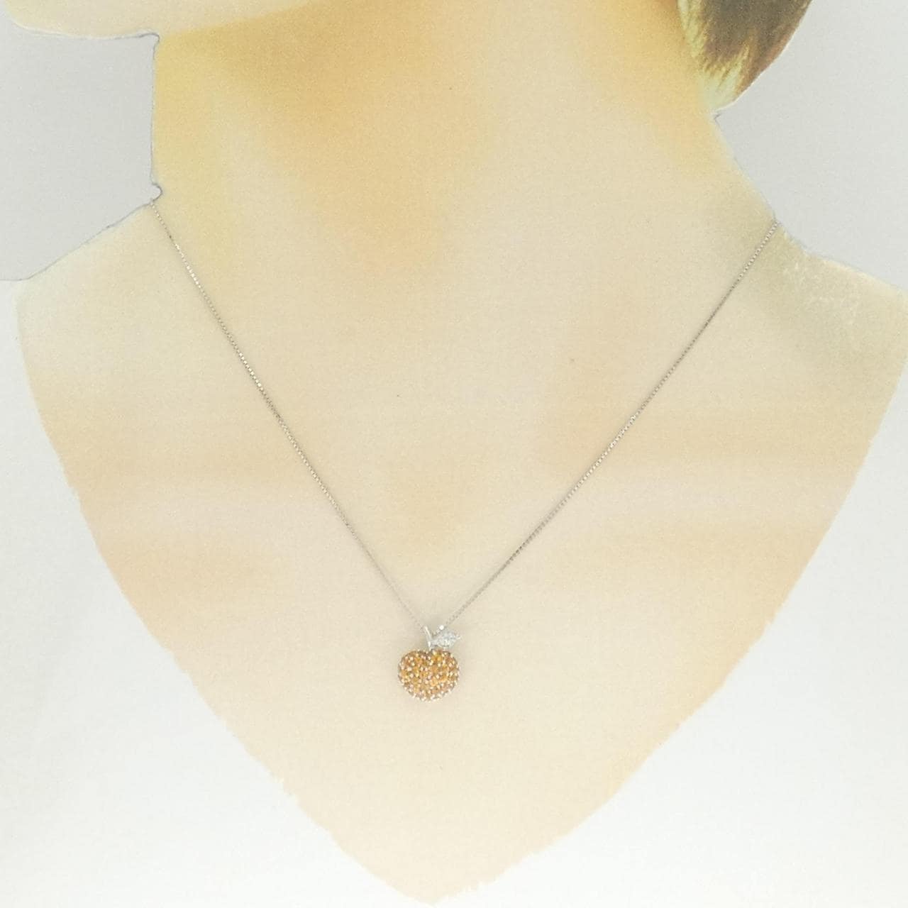 K18WG サファイヤ ネックレス 0.96CT