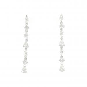 750WG/K18WG ダイヤモンド ピアス