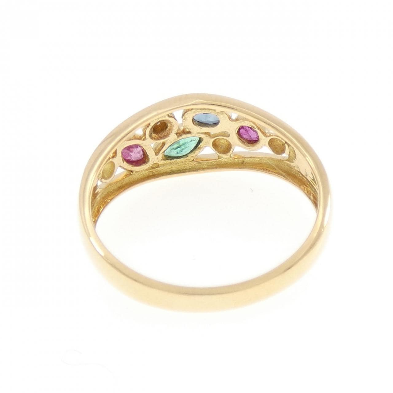 K18YG カラーストーン リング