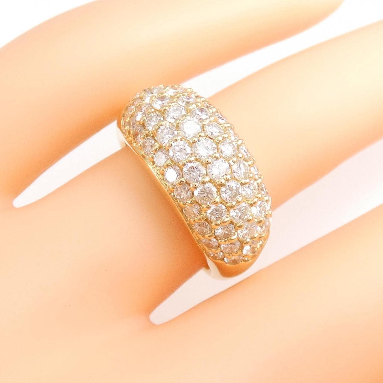 コメ兵｜K18YG パヴェ ダイヤモンド リング 2.00CT｜ジュエリー