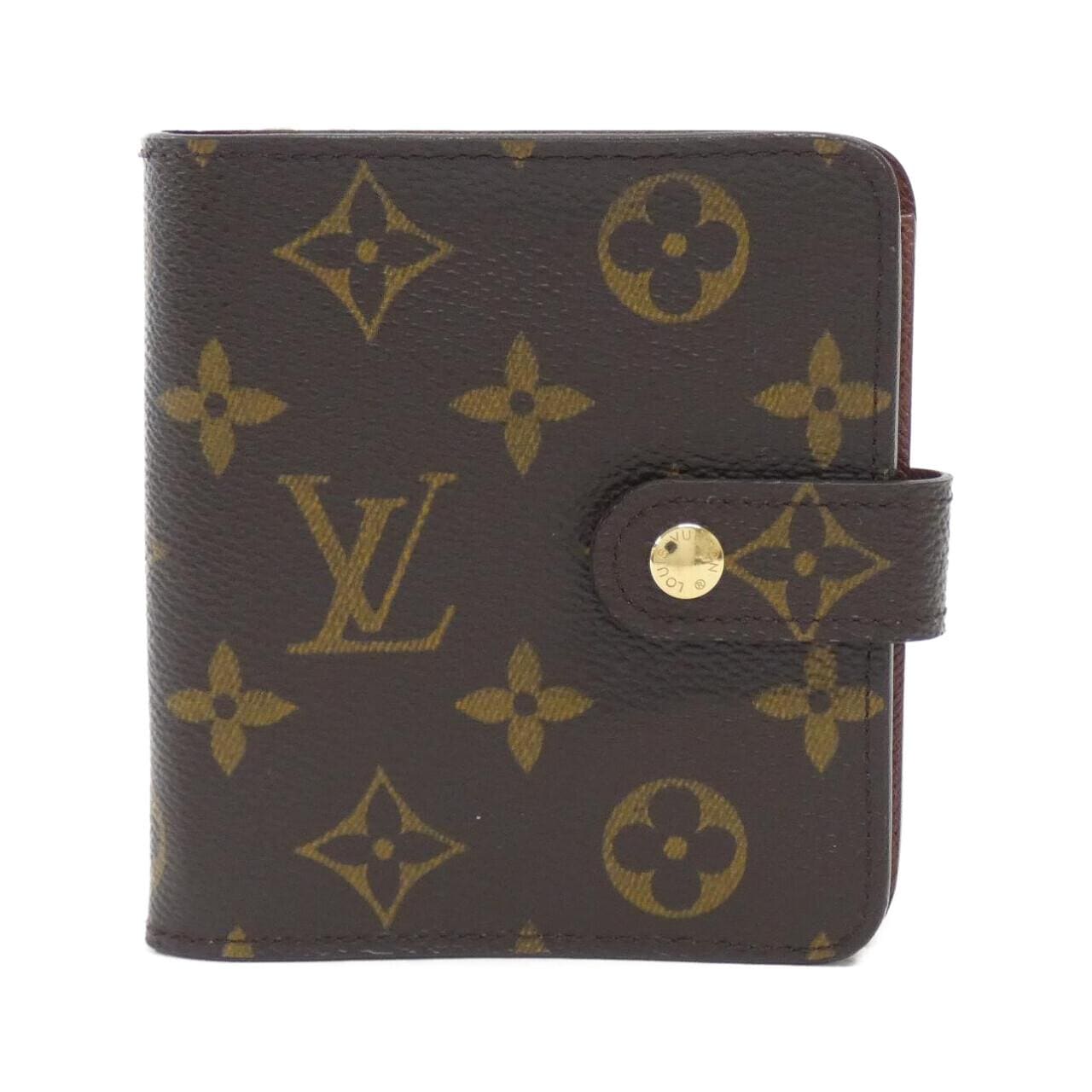 LOUIS VUITTON Monogram短款拉鍊皮夾 M61667