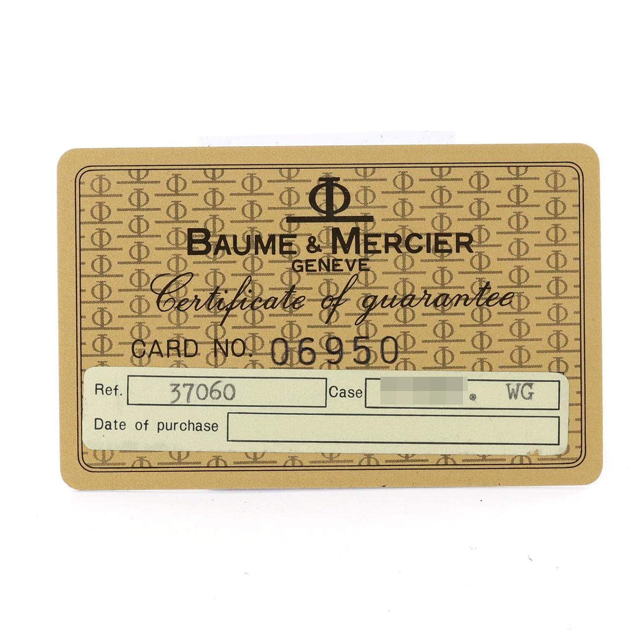 【ノーメンテナンス還元価格】ボーム&メルシェ 37060 WG 手巻