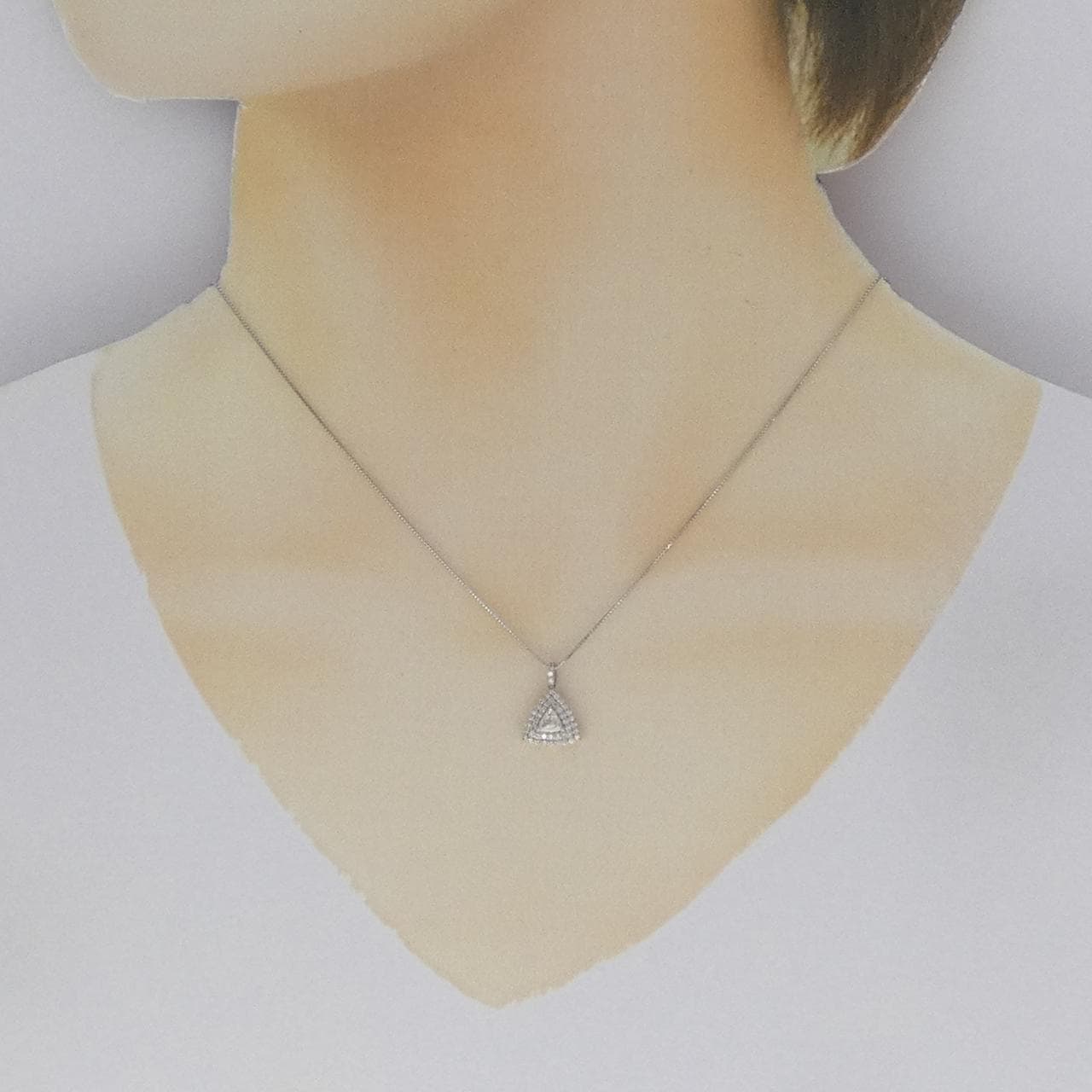 【新品】PT900/PT850 ダイヤモンド ネックレス 0.35CT