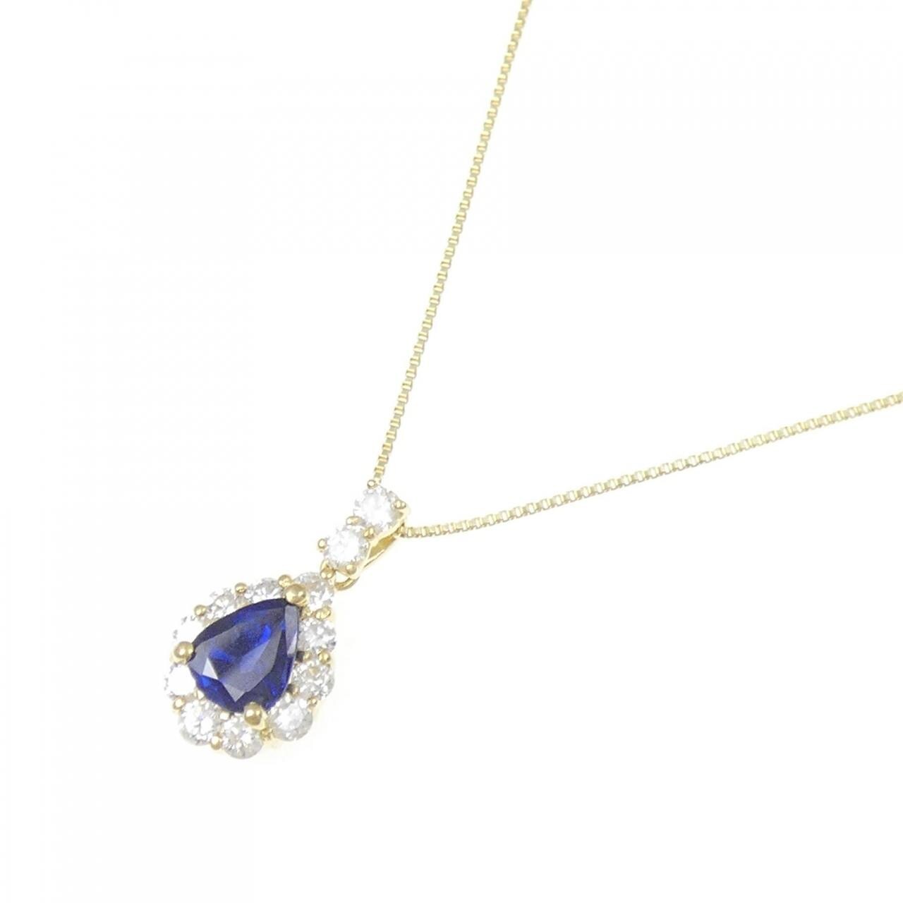 K18YG サファイヤ ネックレス 0.74CT