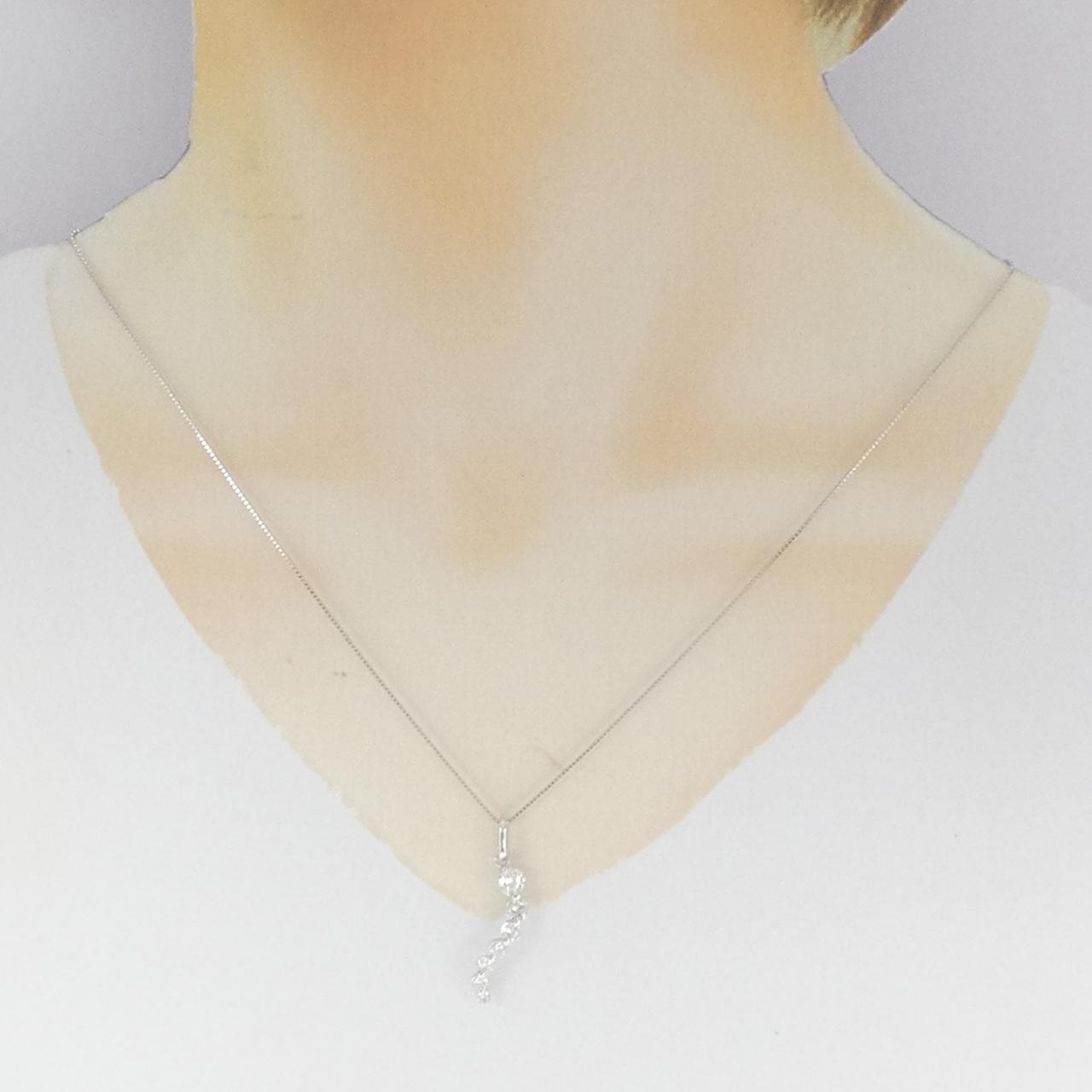 K18WG ダイヤモンド ネックレス 1.00CT