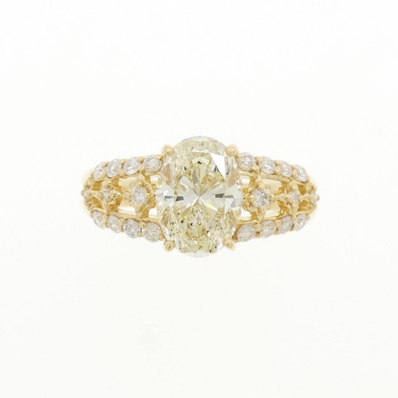 【リメイク】K18YG ダイヤモンド リング 1.51CT VLY SI2 オーバルカット