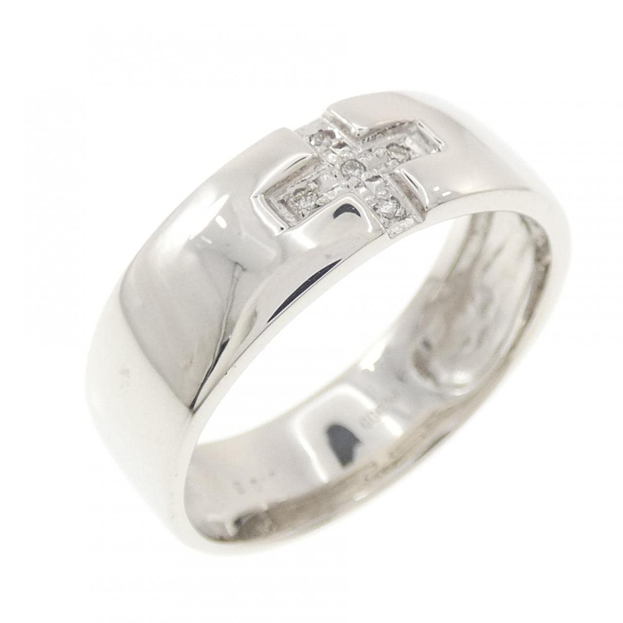 【新品】PT900 クロス ダイヤモンド リング 0.03CT