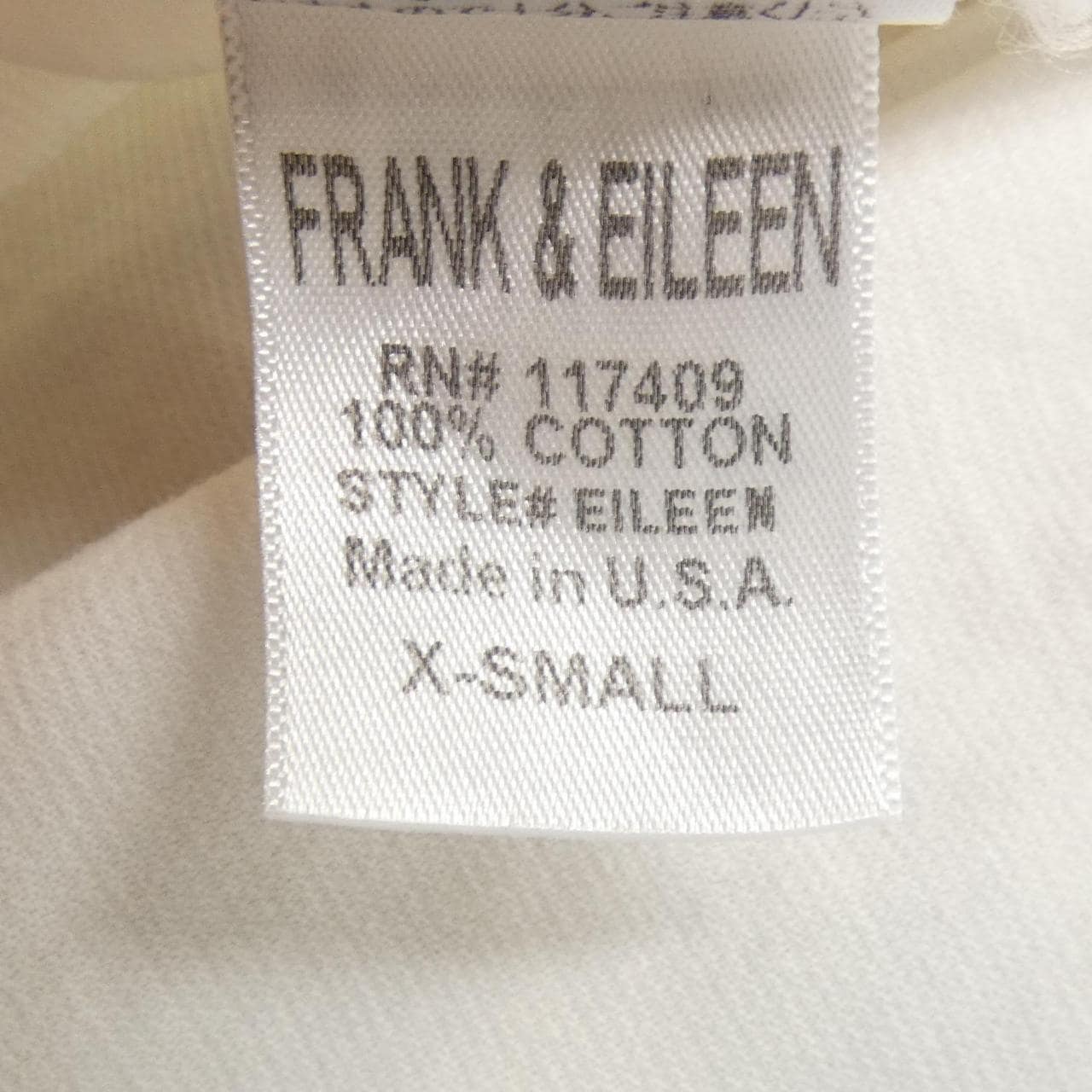 フランクアンドアイリーン FRANK&EILEEN シャツ
