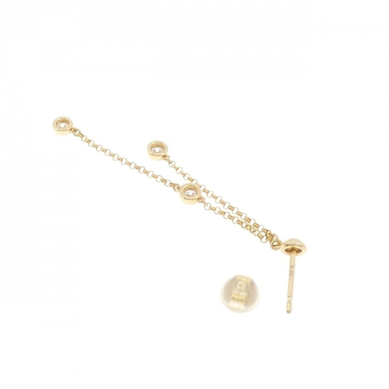 K18YG ダイヤモンド ピアス 0.20CT 片耳