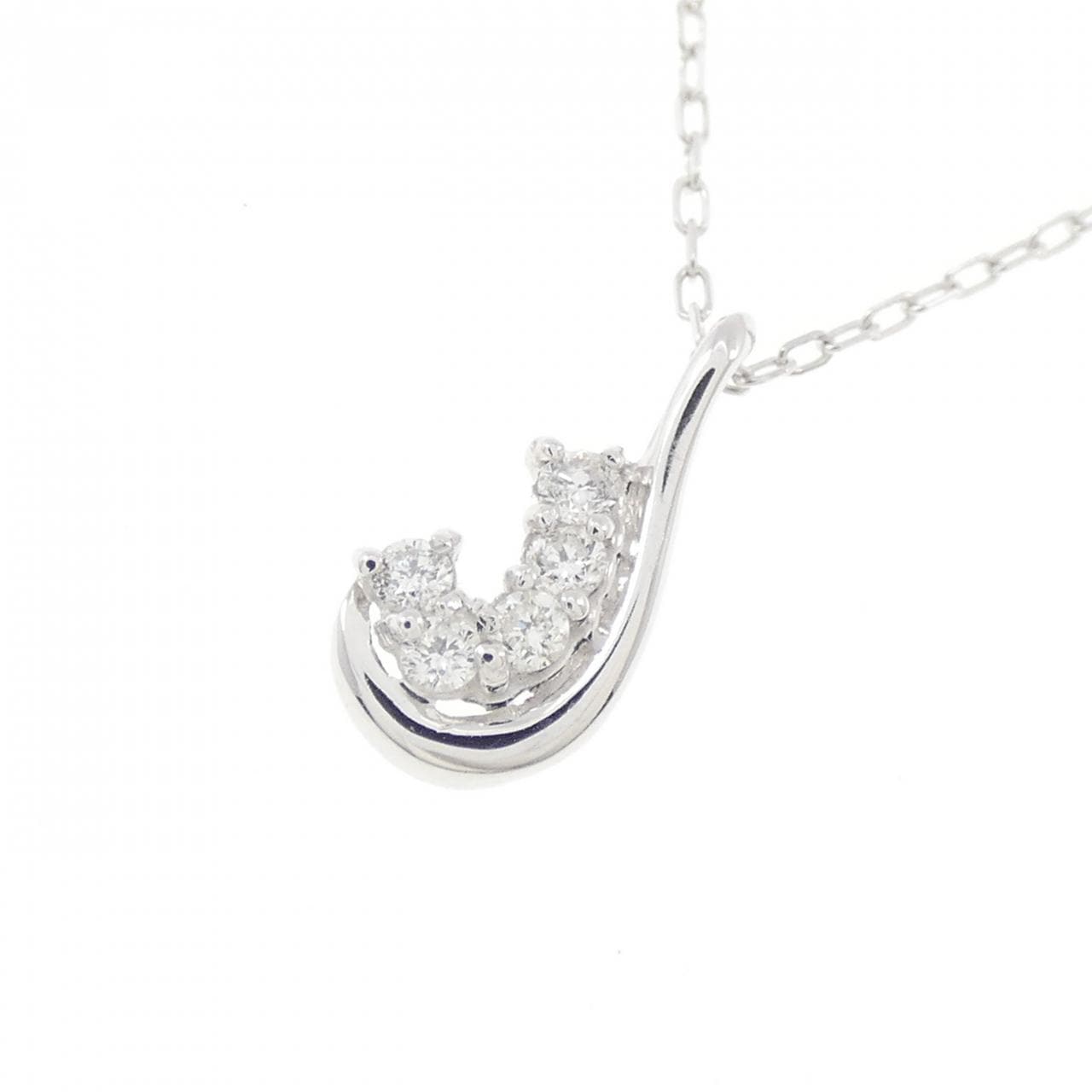 K18WG ダイヤモンド ネックレス 0.07CT