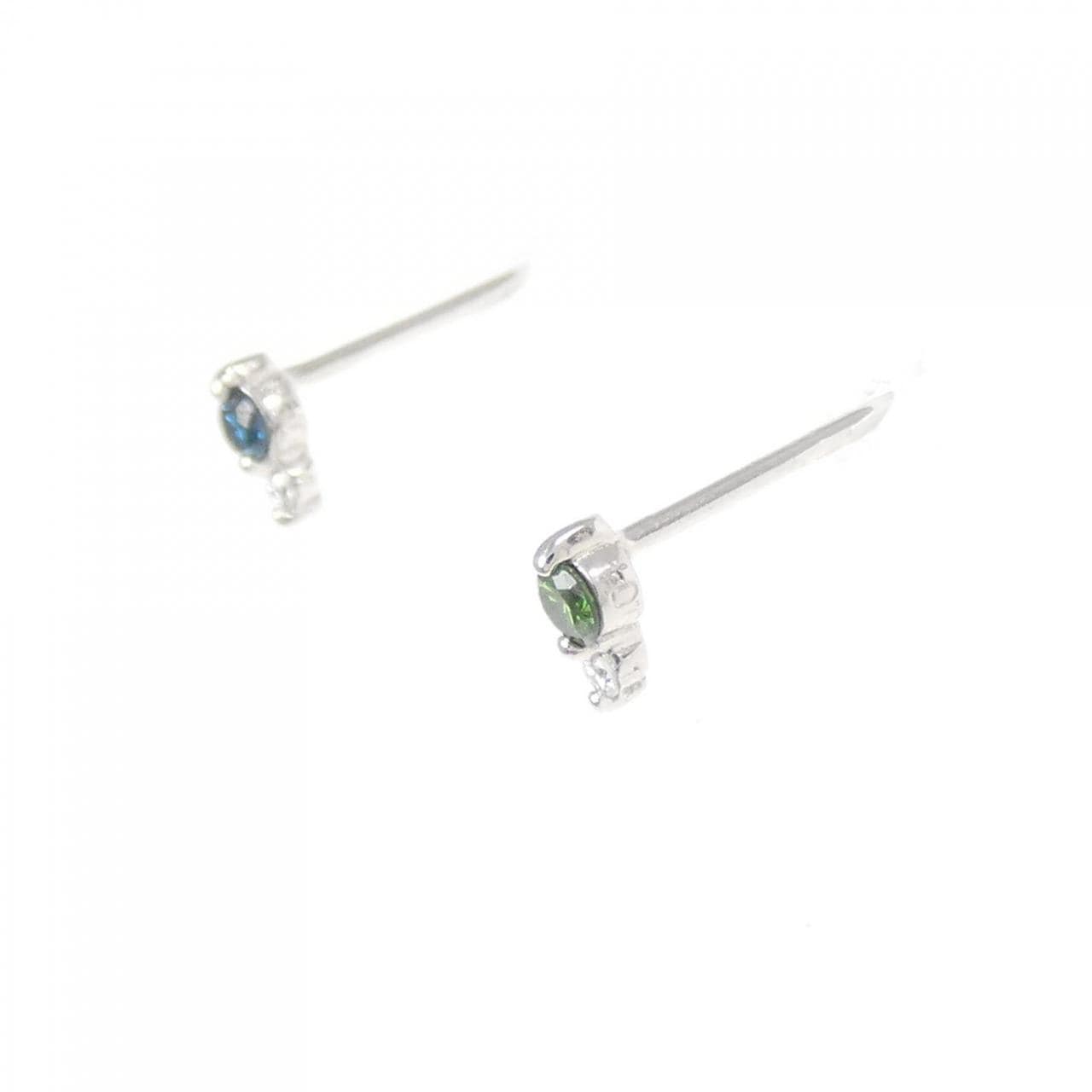 K18WG ダイヤモンド ピアス 0.08CT