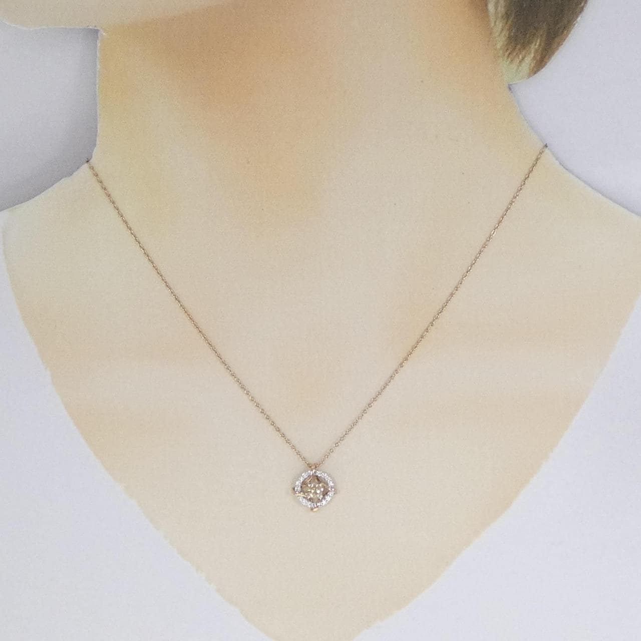 K18PG/K18WG ダイヤモンド ネックレス 0.20CT