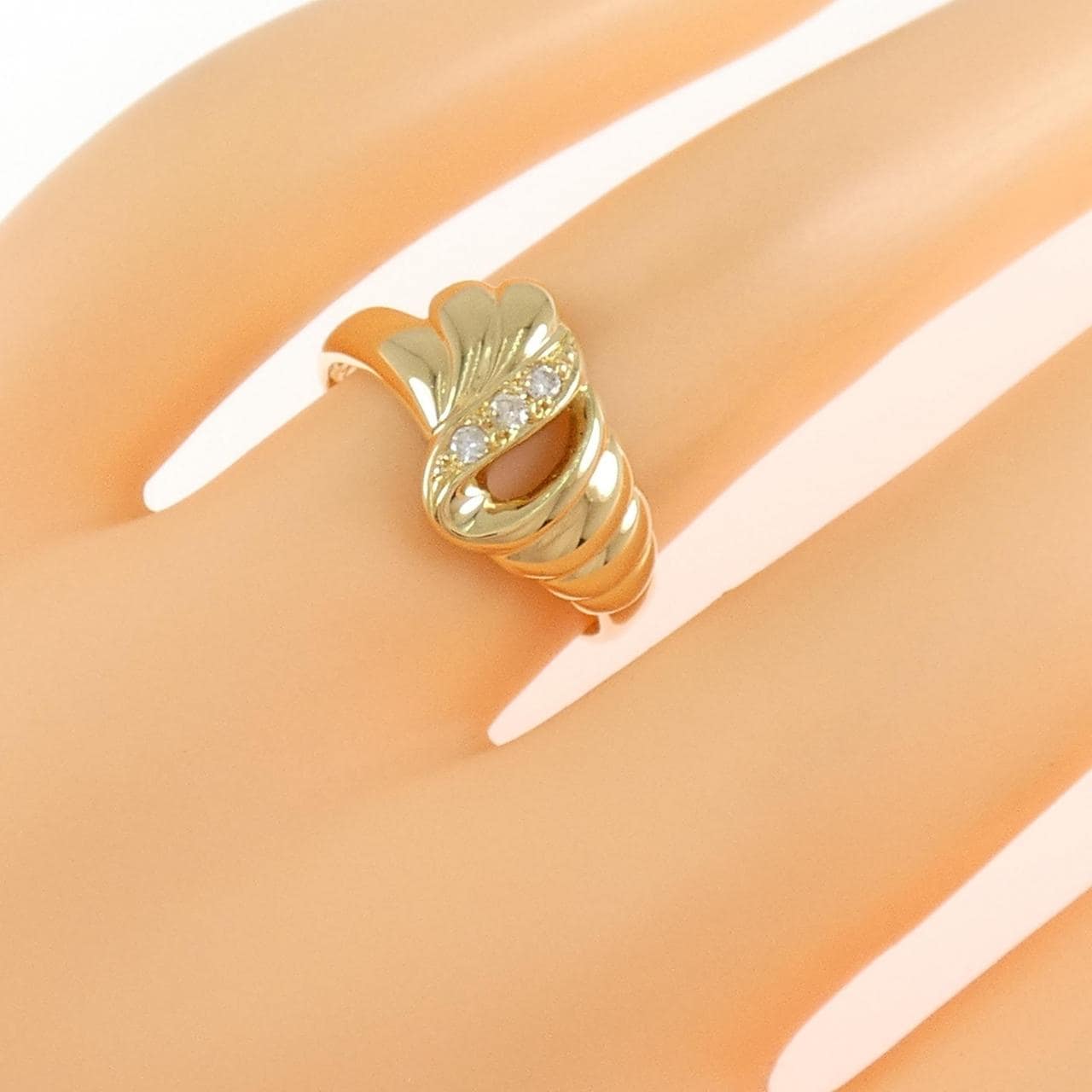 K18YG ダイヤモンド リング 0.06CT