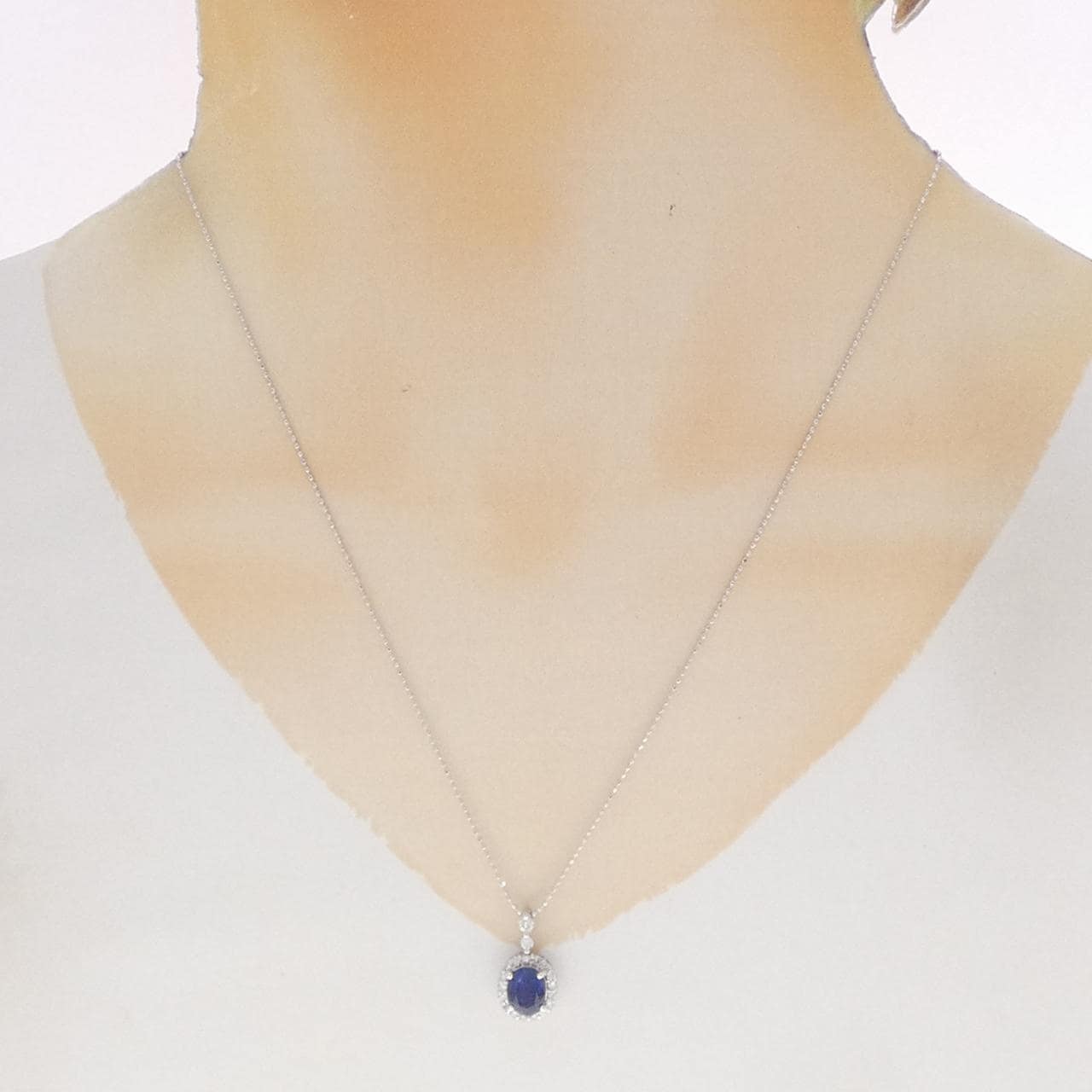 K18WG サファイヤ ネックレス 1.79CT