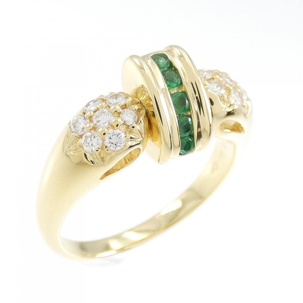 750YG 2WAY emerald ring