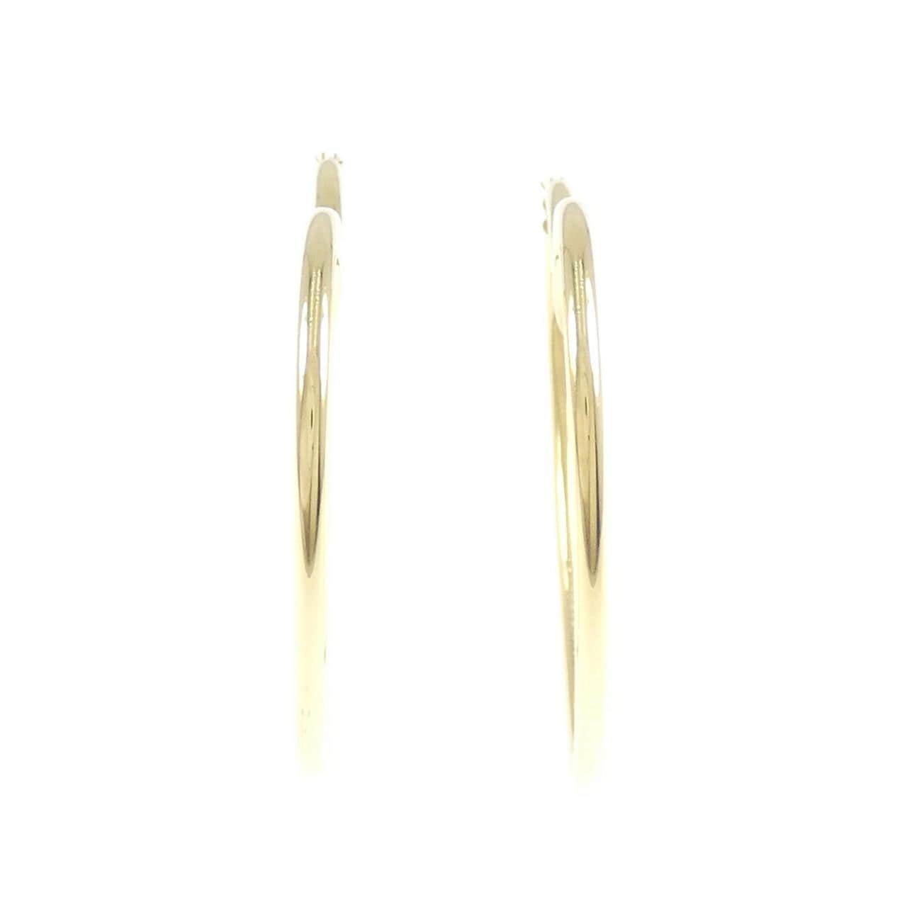 【新品】K18YG ハート フープ ピアス