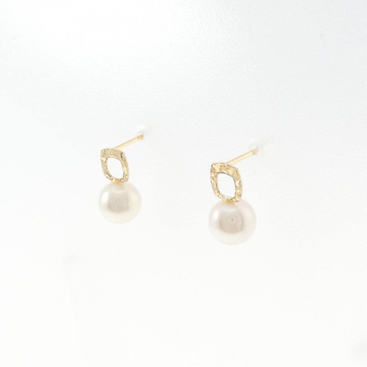 【新品】K18YG 淡水パール ピアス