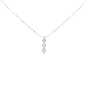 K18WG ダイヤモンド ネックレス 0.30CT