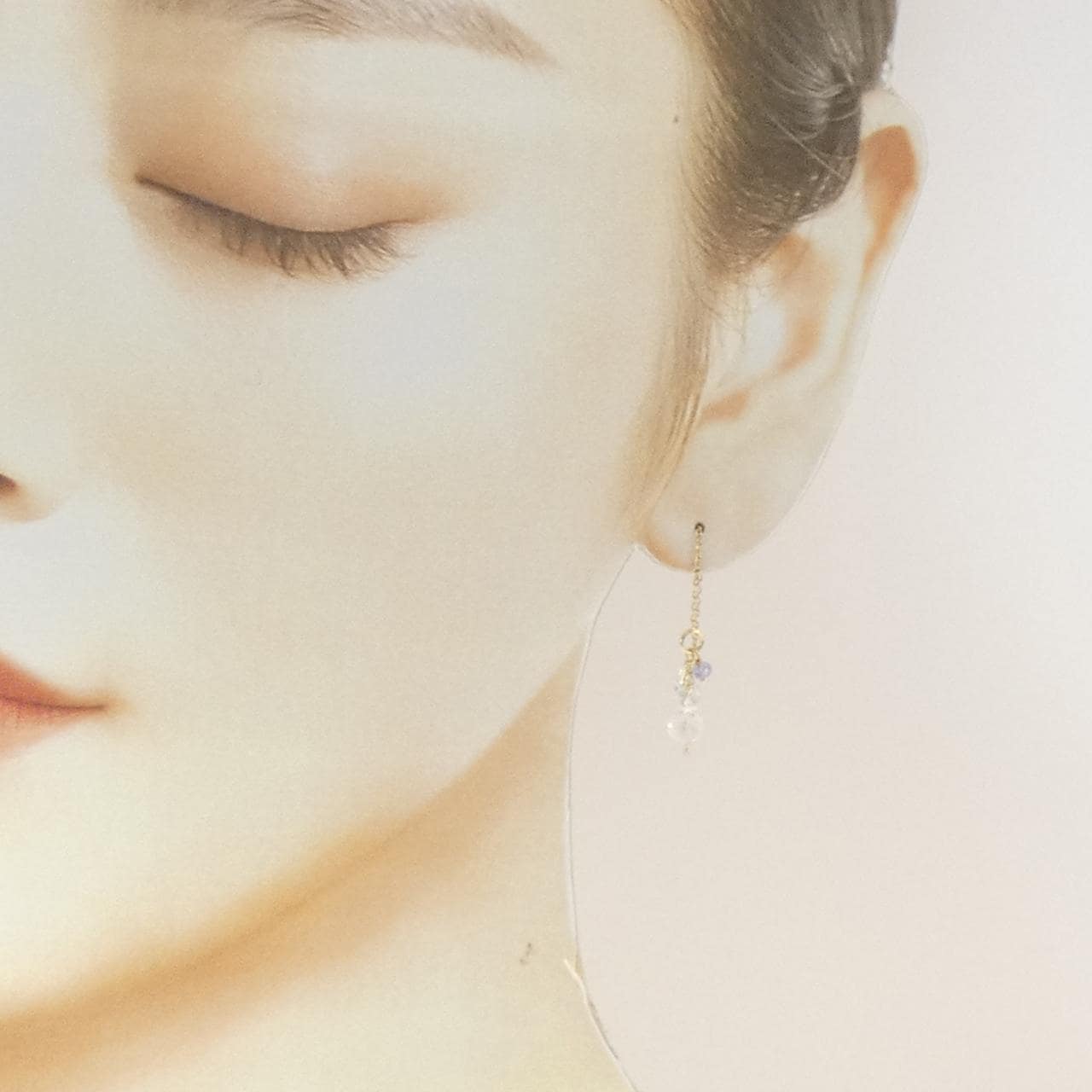 アガット カラーストーン ピアス