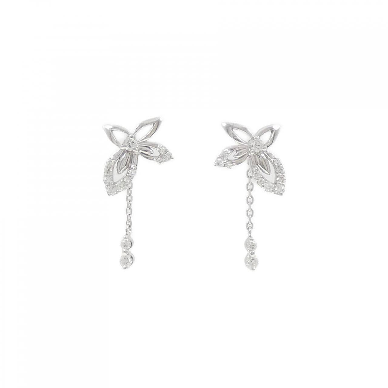 K18WG 2WAY ダイヤモンド ピアス 0.50CT