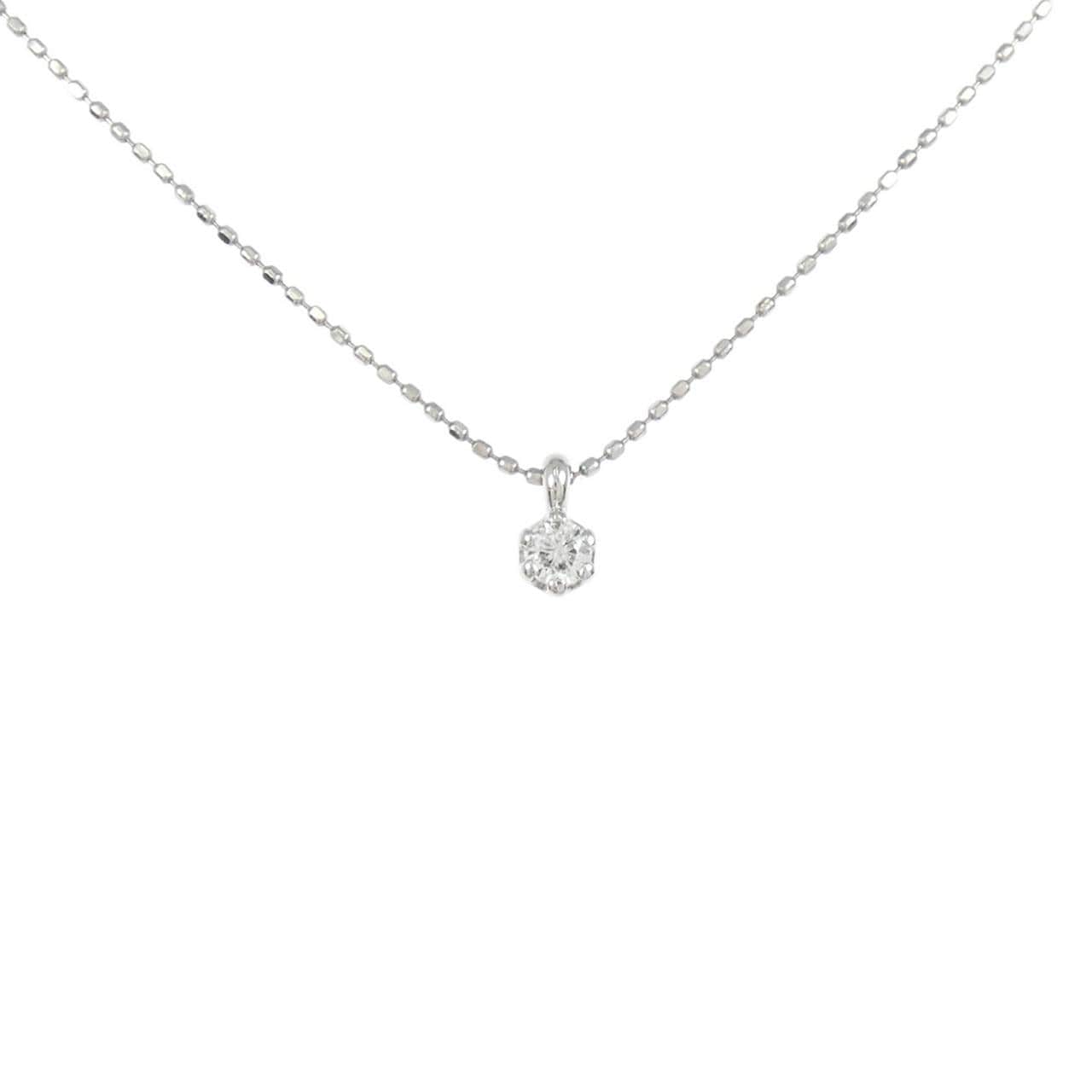 PT900/PT850 ソリティア ダイヤモンド ネックレス 0.1CT