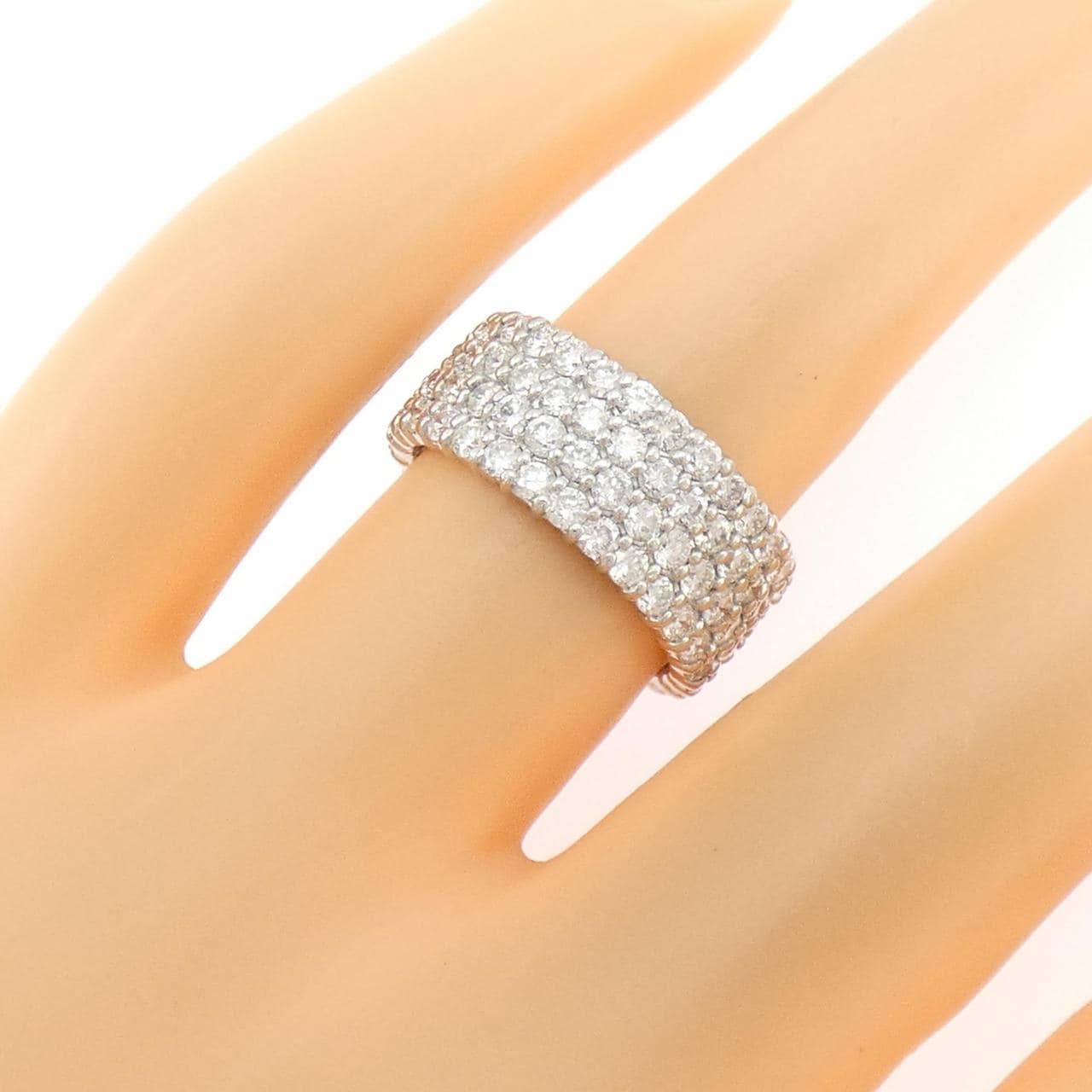 PT900 フルエタニティ ダイヤモンド リング 3.15CT