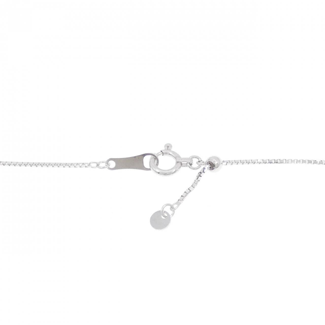 K18WG ホースシュー ダイヤモンド ネックレス 0.30CT