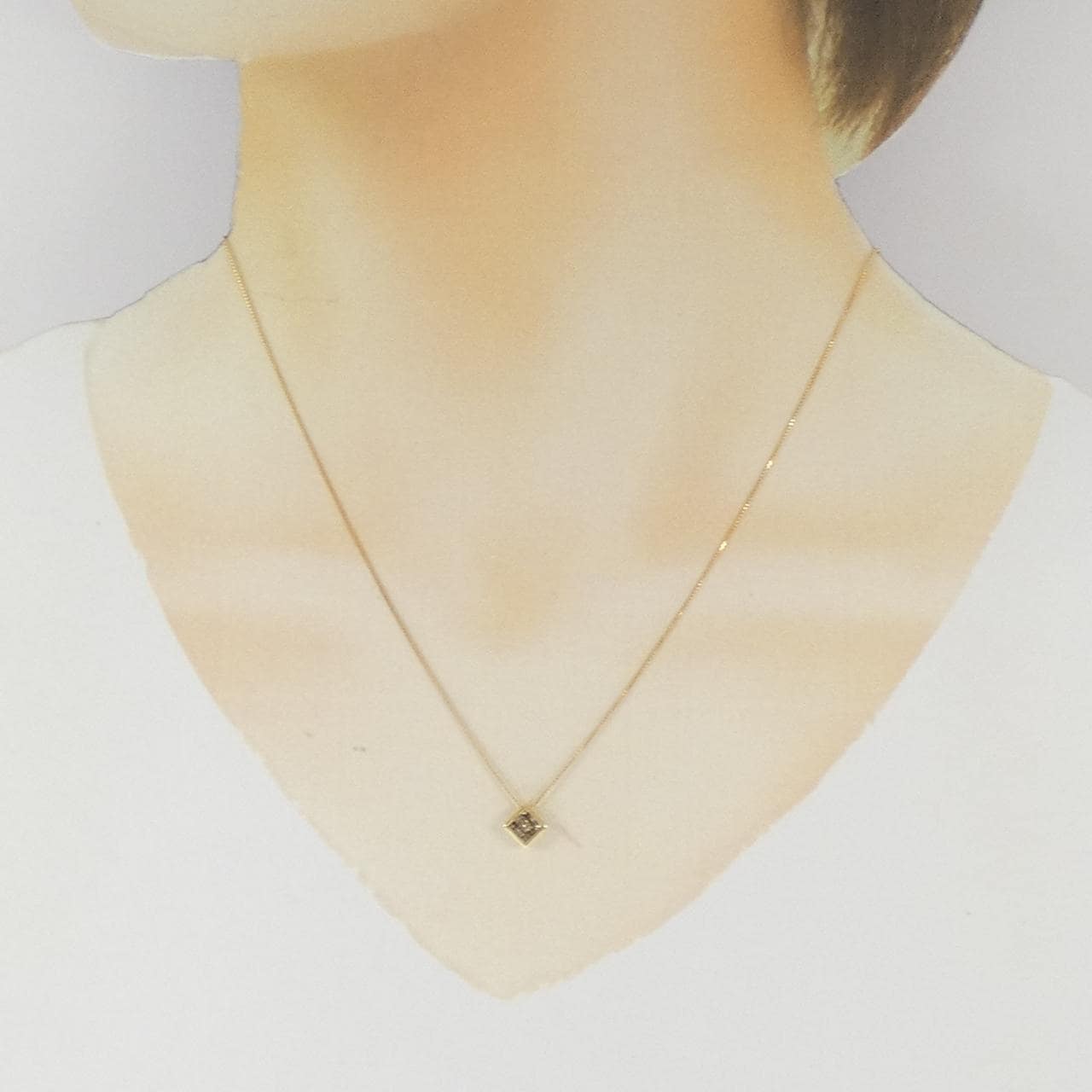 K18YG ダイヤモンド ネックレス 0.17CT