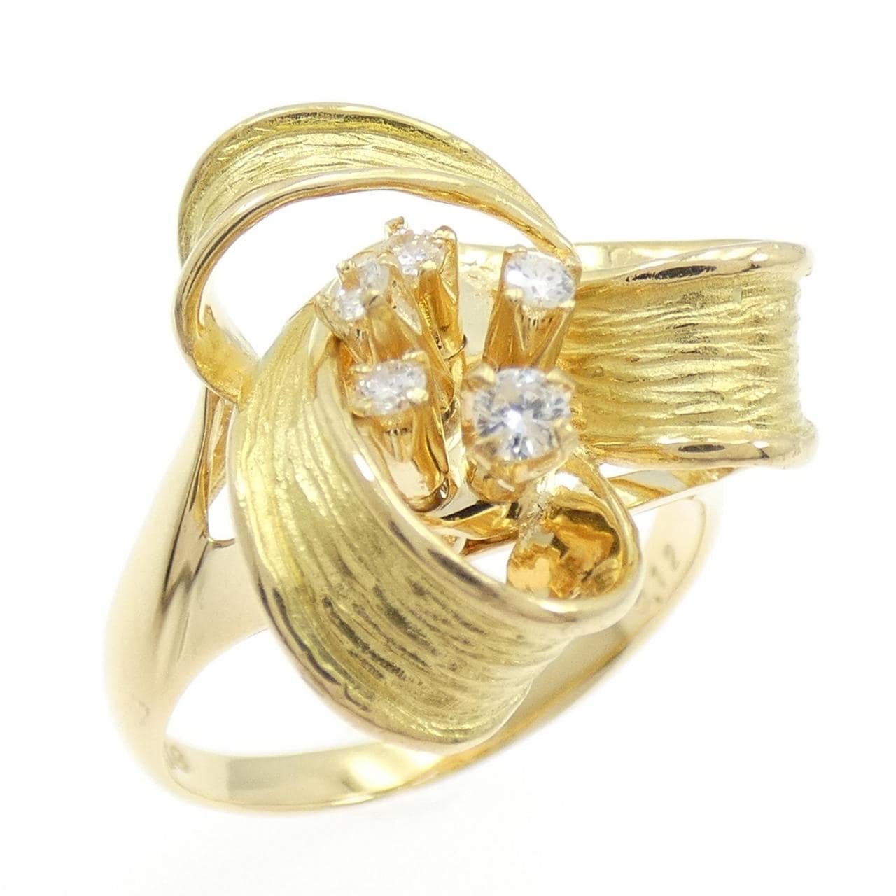 K18YG ダイヤモンド リング 0.12CT