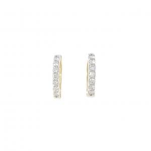 K18YG/PT900 ダイヤモンド イヤリング 0.18CT