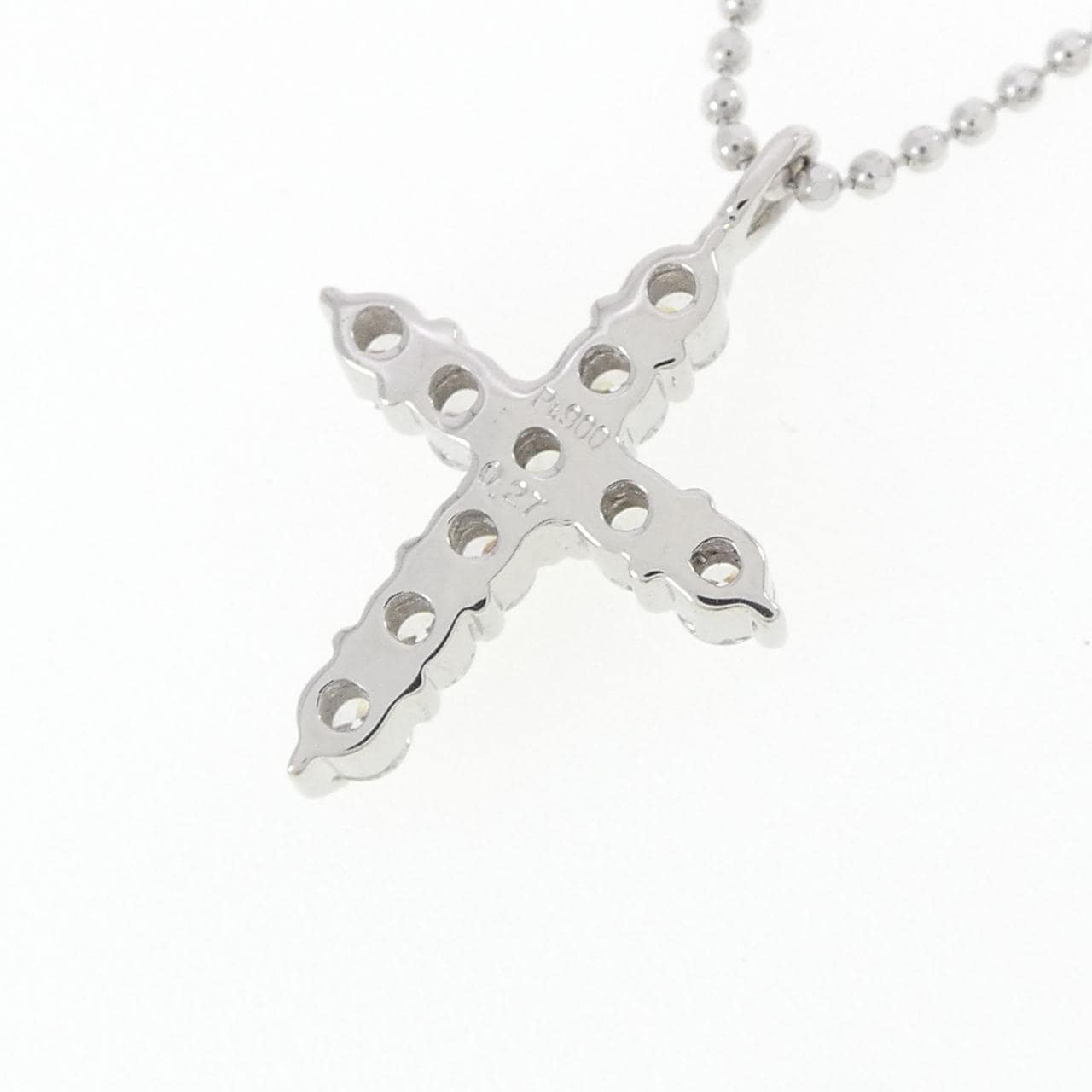 PT900/PT850 クロス ダイヤモンド ネックレス 0.27CT
