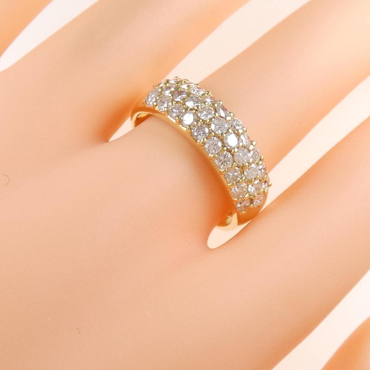 コメ兵｜K18YG パヴェ ダイヤモンド リング 1.50CT｜ジュエリー