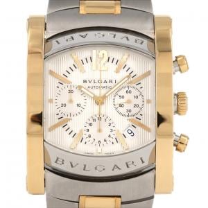 【ノーメンテナンス特価】ブルガリ アショーマクロノグラフ YGコンビ AA48SGCH/AA48C6SGDCH SSxYG 自動巻