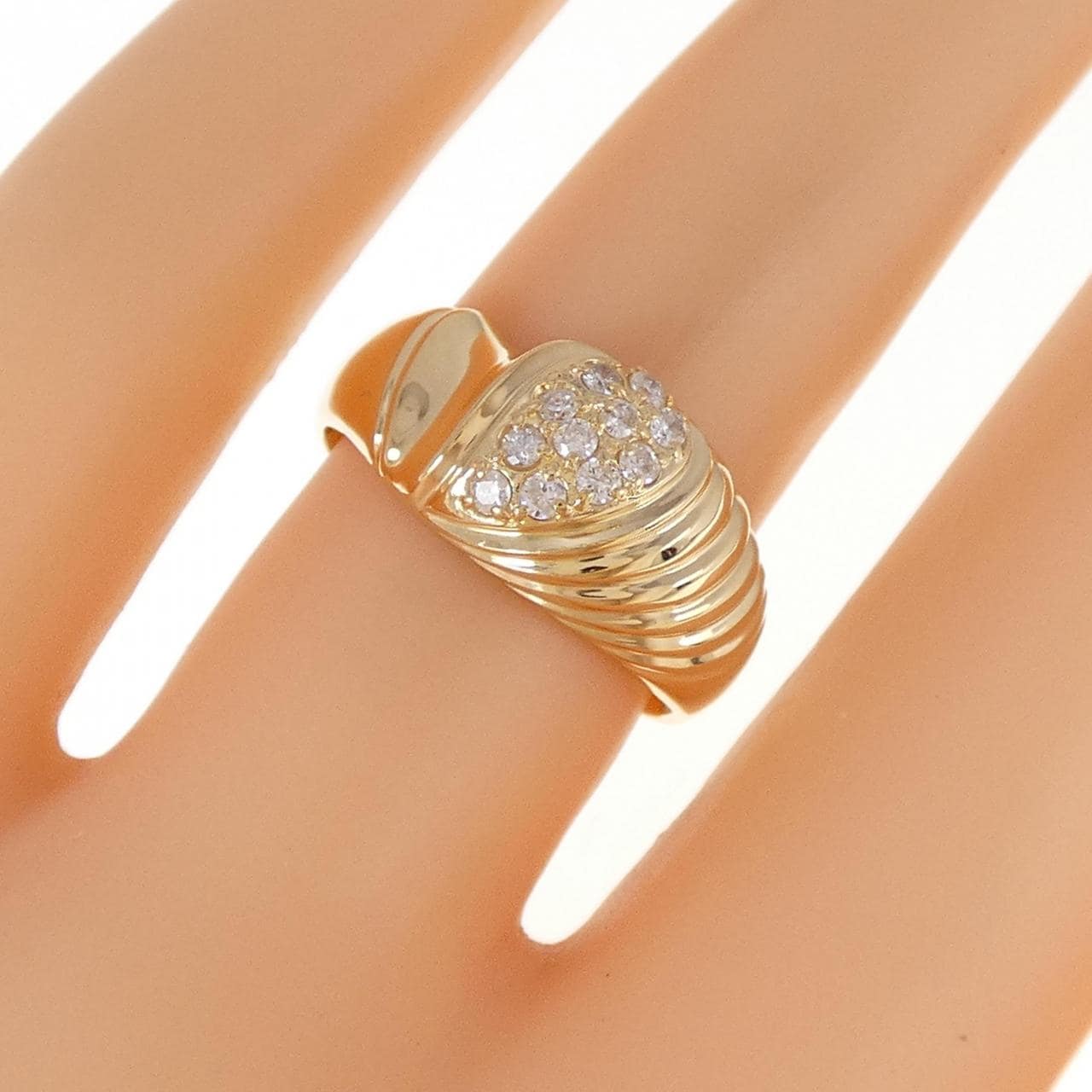 K18YG ダイヤモンド リング 0.16CT