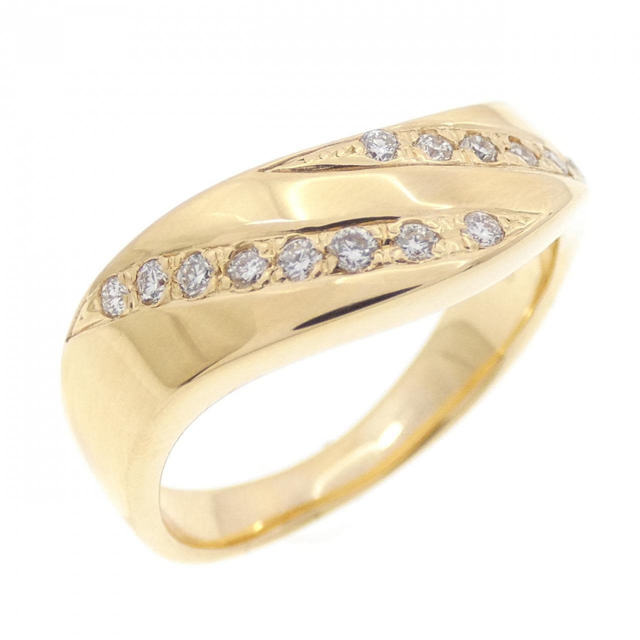K18YG ダイヤモンド リング 0.18CT