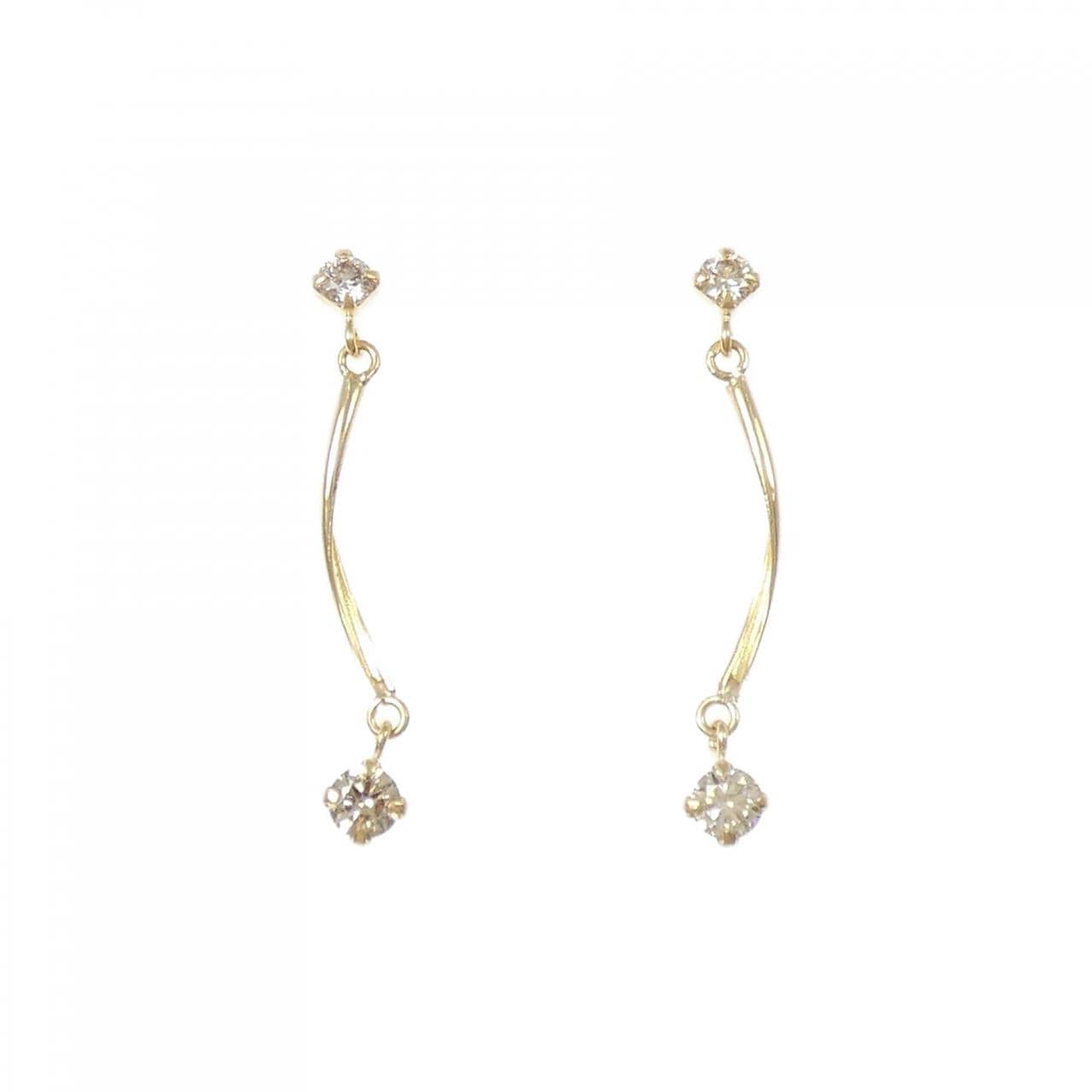 K18YG ダイヤモンド ピアス 0.2CT
