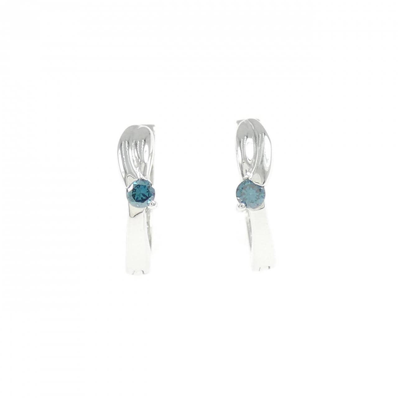 K14WG ダイヤモンド ピアス 0.10CT