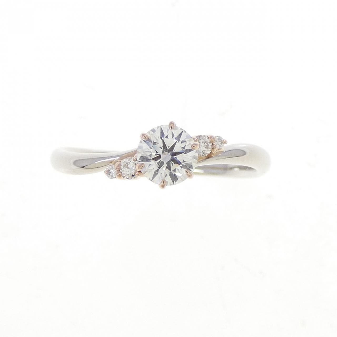 PT950/K18PG ダイヤモンド リング 0.321CT D VVS1 3EXT H＆C