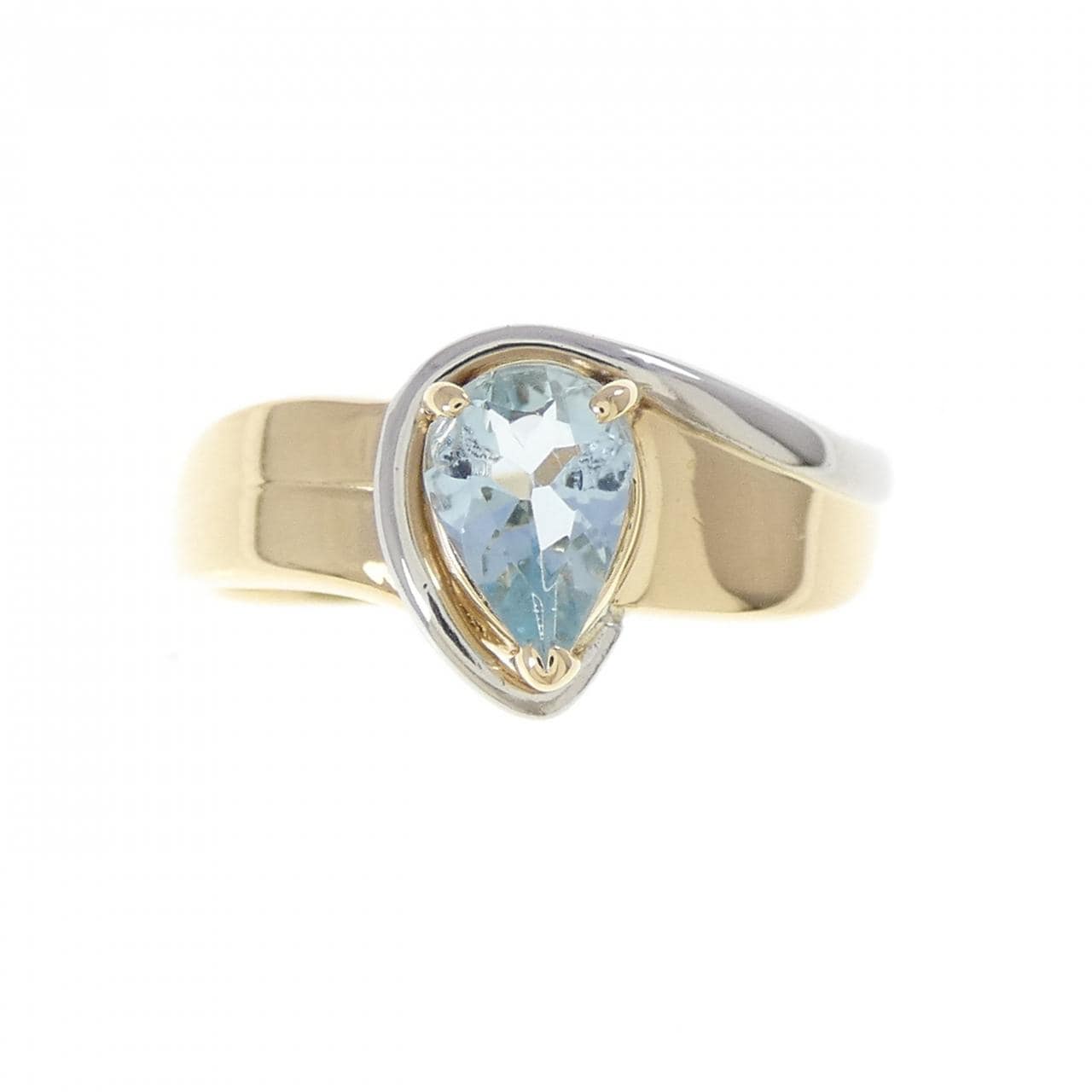 K18YG/PT900 アクアマリン リング 0.54CT