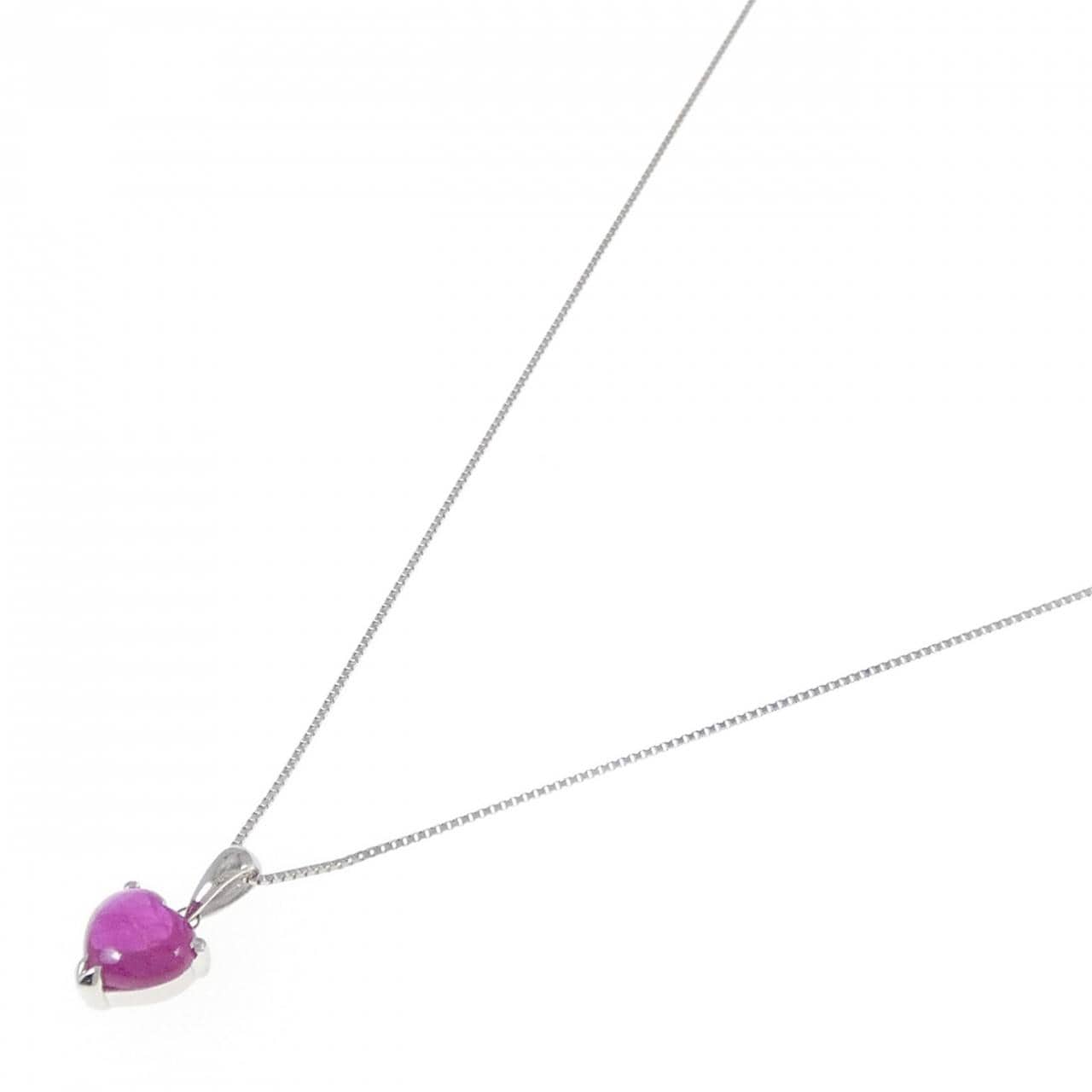 PT Heart Sapphire Necklace 2.46CT