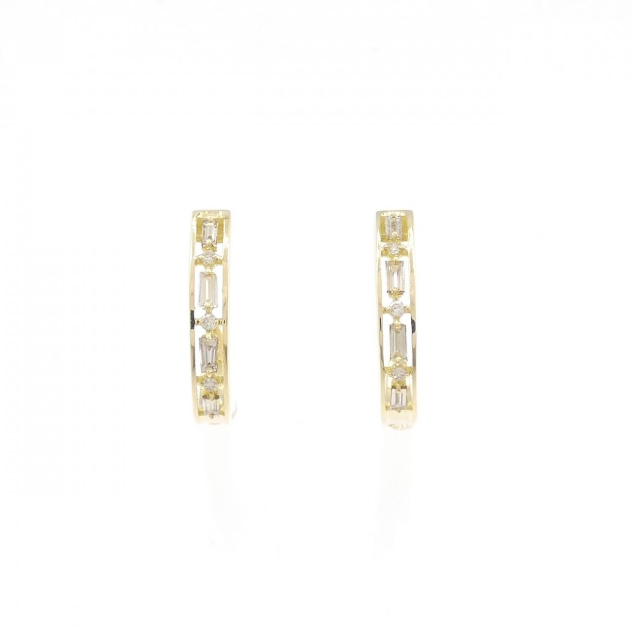【新品】K18YG ダイヤモンド ピアス 0.16CT