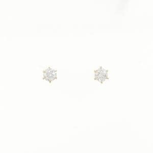 【リメイク】K18YG/ST ダイヤモンド ピアス 0.221CT 0.234CT F VS2 EXT H&C