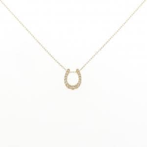 K18YG ホースシュー ダイヤモンド ネックレス 0.11CT
