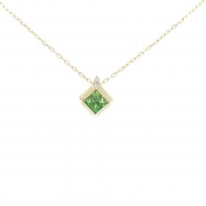 K18YG グリーンガーネット ネックレス 0.23CT