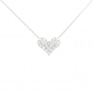 K18WG ハート ダイヤモンド ネックレス 0.50CT