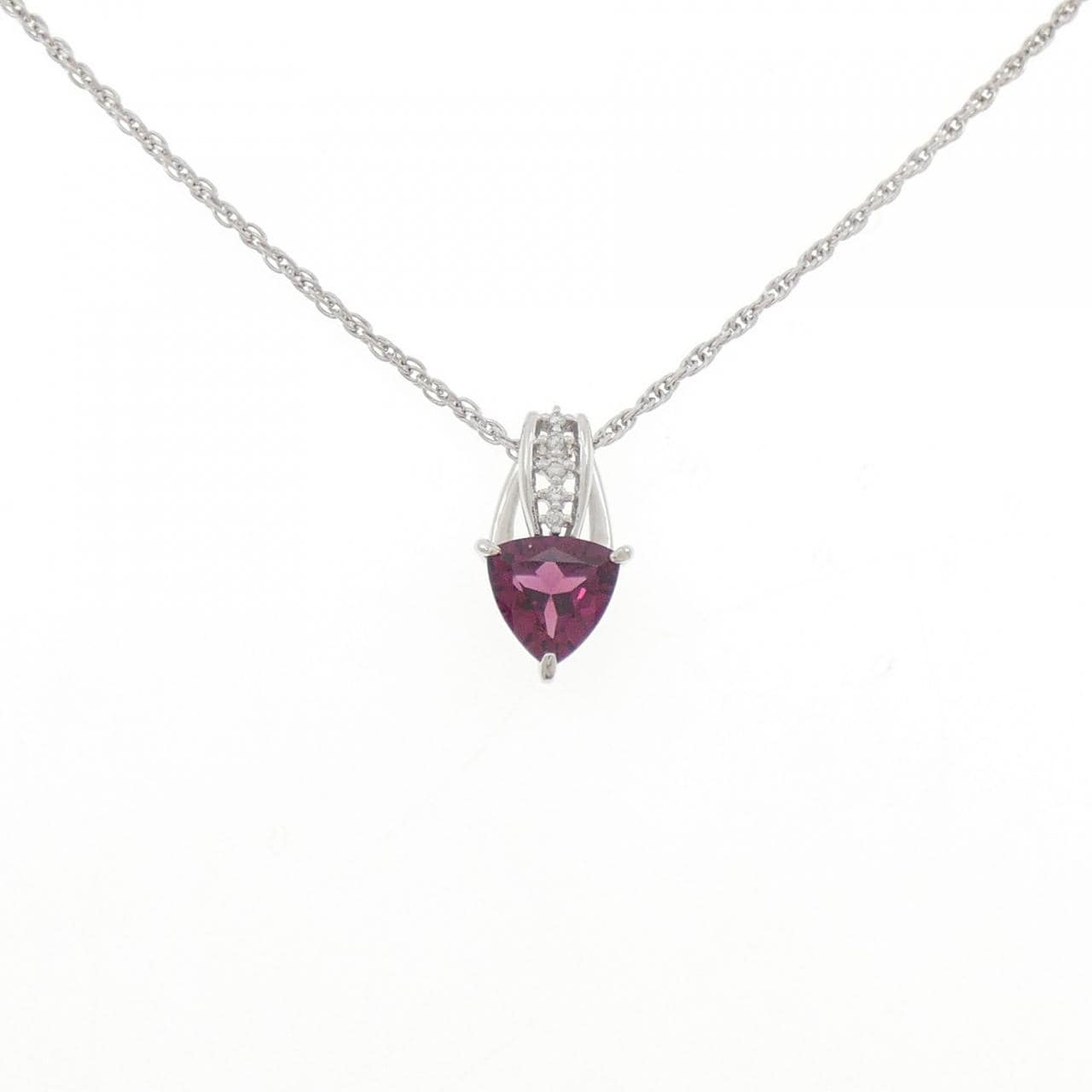PT900/PT850 ガーネット ネックレス 1.79CT