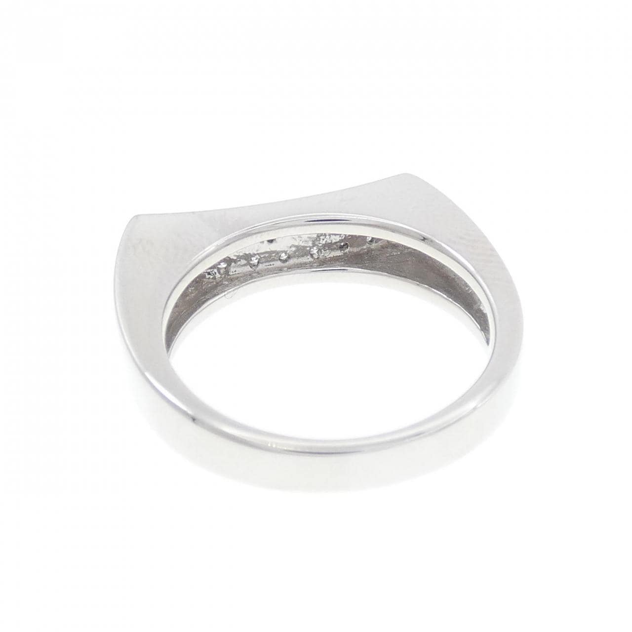 K18WG パヴェ ダイヤモンド リング 0.19CT