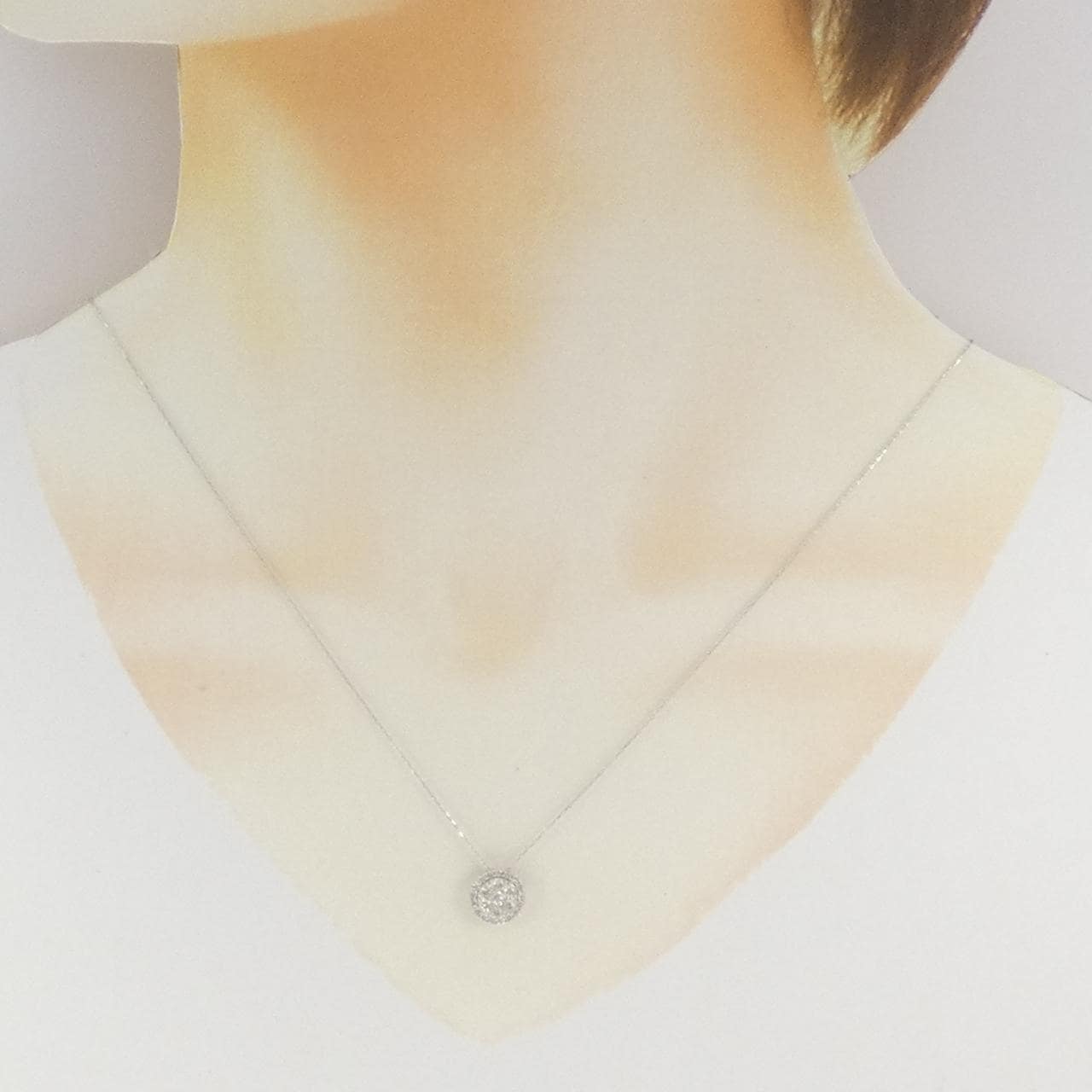 K18WG ダイヤモンド ネックレス 0.41CT
