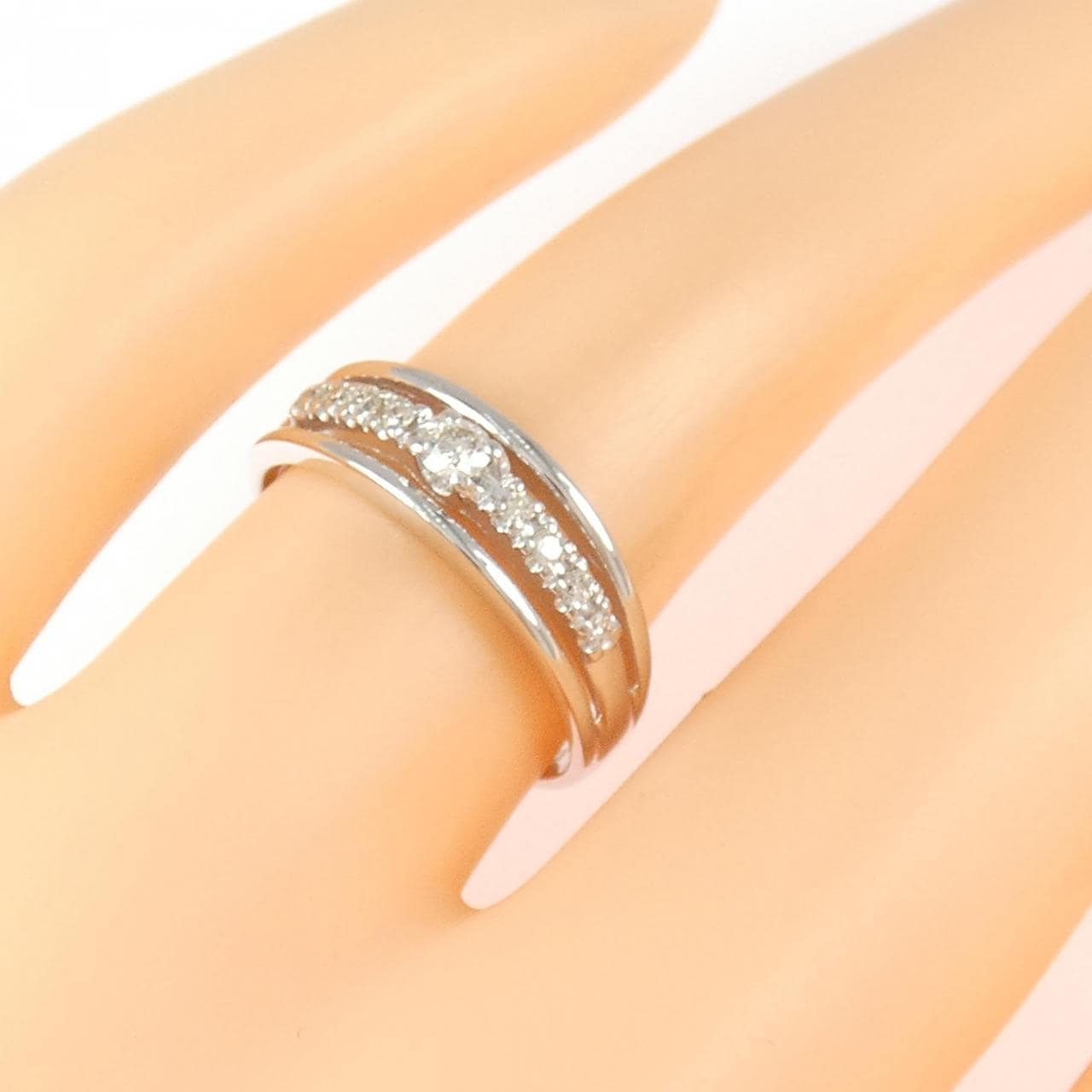 K10WG ダイヤモンド リング 0.14CT